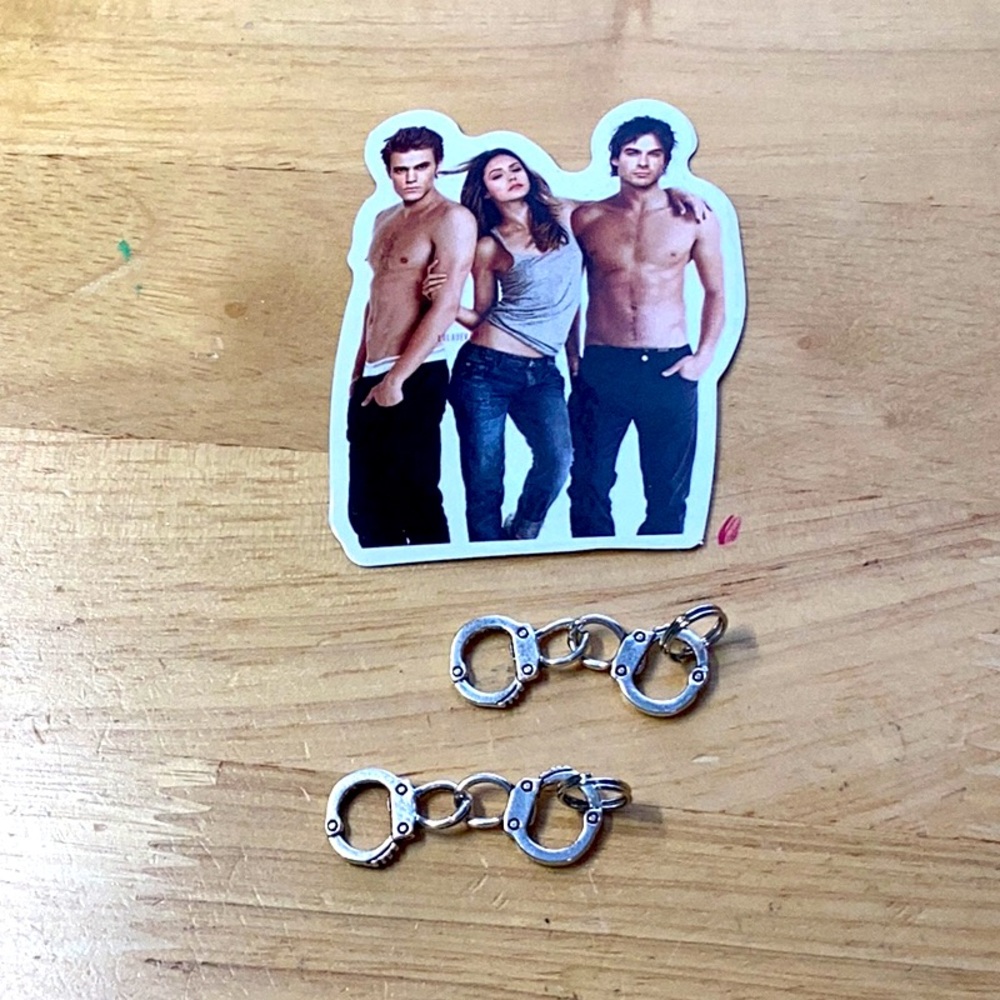 Handcuff’s charm 2 piece set fun decor to add to your jewelry